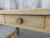 199.5cm Stripped Oak Farmhouse Table with Two Drawers