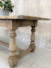 226.75cm Stripped Solid Oak French Farmhouse Refectory Dining Table