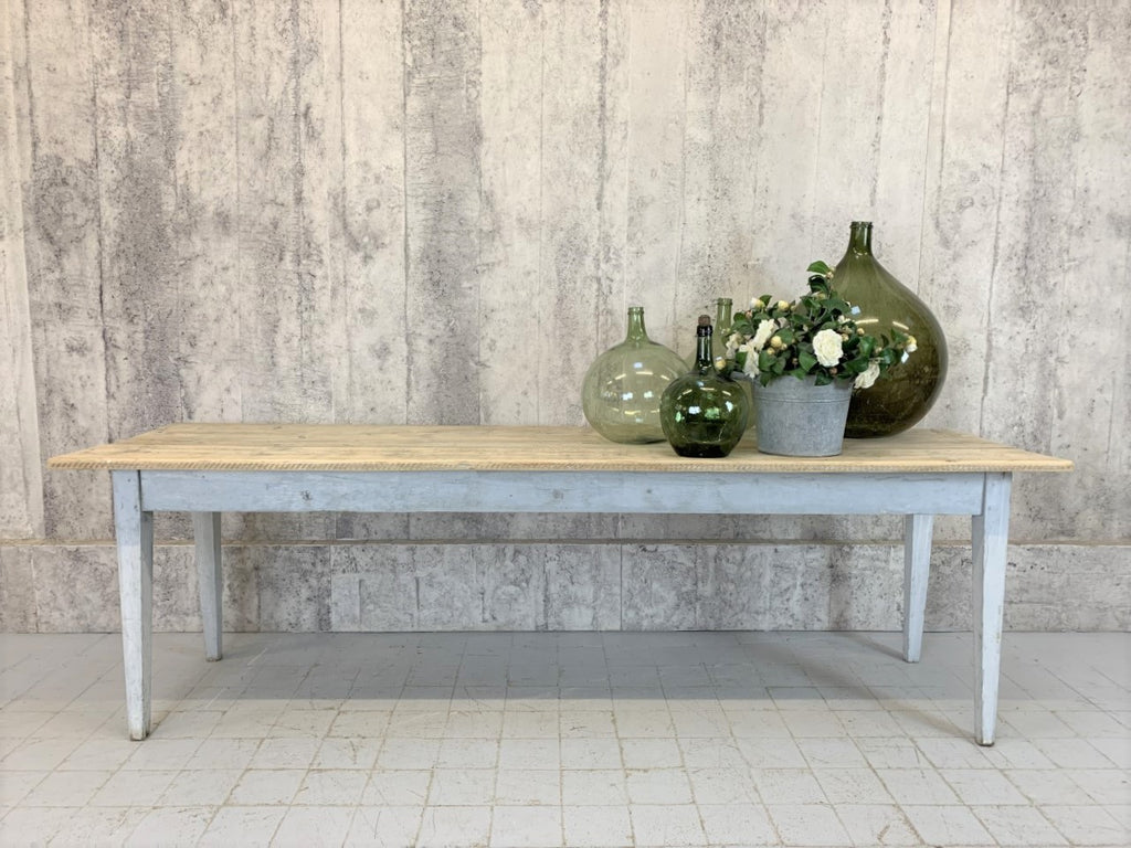 249.5cm Rustic Pine Taper Leg Table
