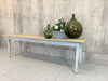 249.5cm Rustic Pine Taper Leg Table