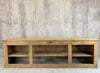 265cm Shop Counter Sideboard Open Shelves Kitchen Island with Drawers