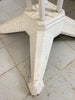 Art Deco Geometric Feet Metal White Garden Table
