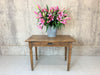 99.5cm Walnut Wood Bistro Table with Turned Legs