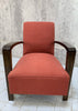 Individual Lounge Chair in Original Red Upholstery