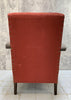 Individual Lounge Chair in Original Red Upholstery