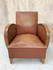 Mid Century Art Deco Style Armchair in Vynall to Reupholster