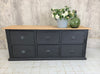 Black Hardware Store Counter Sideboard Drawers