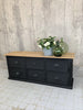 Black Hardware Store Counter Sideboard Drawers