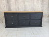 Black Hardware Store Counter Sideboard Drawers