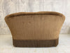 Mid Century Brown Corduroy Velvet Canape Sofa