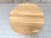 Circular Solid Oak and Antique Cast Iron Pedestal Bistro Table