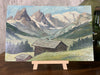 'Charmois Les Blaitieres, Mt Blanc' Landscape Oil Painting on Board Unsigned