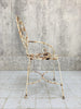 White Chippy Paint Decorative Metal Garden Chair