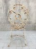 White Chippy Paint Decorative Metal Garden Chair