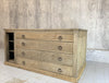 19th Century Double Sided Architects Plan Chest Drawers Storage Shop Counter Sideboard