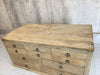 19th Century Double Sided Architects Plan Chest Drawers Storage Shop Counter Sideboard
