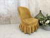 Mid Century Gold Corduroy Cotton Velvet Crapaud Tub / Nursing Chair to Reupholster