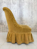 Mid Century Gold Corduroy Cotton Velvet Crapaud Tub / Nursing Chair to Reupholster