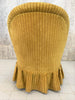 Mid Century Gold Corduroy Cotton Velvet Crapaud Tub / Nursing Chair to Reupholster