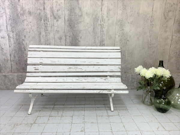White wood deals bench with back
