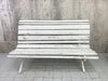 150.5cm White High Back Garden Bench
