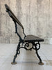 Cast Iron with Ivy Decoration and Wood Garden Bench