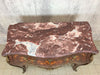 Louis XV Style Marble Topped Bombe Chest of Drawers Commode