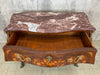 Louis XV Style Marble Topped Bombe Chest of Drawers Commode