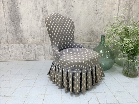 Grey Mid Century Small Nursing Chair to Reupholster