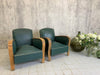 Pair of Green Art Deco Style Lounge Chairs to reupholster
