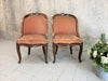 Pair Decorative French Wooden Framed Chairs to reupholster