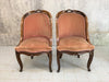Pair Decorative French Wooden Framed Chairs to reupholster