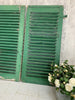 Pair Vintage Green Shutters