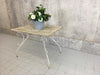 Decorative Metal White Garden Table with Perforated Detailing
