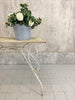 Decorative Metal White Garden Table with Perforated Detailing