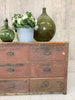 Burgundy Coloured Mechanic's Reclaimed Sideboard 12 Drawers