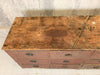 Burgundy Coloured Mechanic's Reclaimed Sideboard 12 Drawers