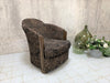 Art Deco Velvet French Tub Armchair