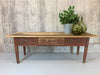 217.5cm Red Scrub Top French Farmhouse Kitchen Table Console Serving Table