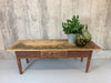 217.5cm Red Scrub Top French Farmhouse Kitchen Table Console Serving Table