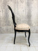 Set of 4 of Ebonised Napoleon III Hand Carved Balloon Chairs to reupholster