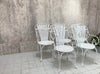 Set of 5 19th Century French White Metal Garden Chairs