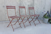 Set of 3 Painted Folding Bistro Chairs