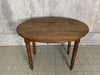 Walnut Wood Oval Drop Leaf Bistro Side Table