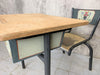 Hand Painted Child's Single Metal and Wood School Desk