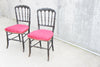 Ebonised Pair of Napoleon III Hand Painted Bedroom Chairs to reupholster