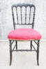 Ebonised Pair of Napoleon III Hand Painted Bedroom Chairs to reupholster