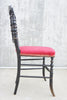 Ebonised Pair of Napoleon III Hand Painted Bedroom Chairs to reupholster