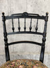 Pair of Decorative Ebonised Napoleon III Hand Painted Bedroom Chairs