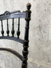 Pair of Decorative Ebonised Napoleon III Hand Painted Bedroom Chairs